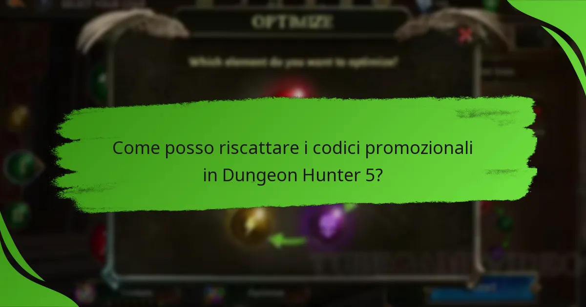 Come posso riscattare i codici promozionali in Dungeon Hunter 5?